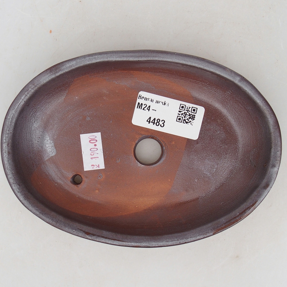 Ceramiczna miska do bonsai 15,5 x 11 x 2,5 cm, brązowy kolor