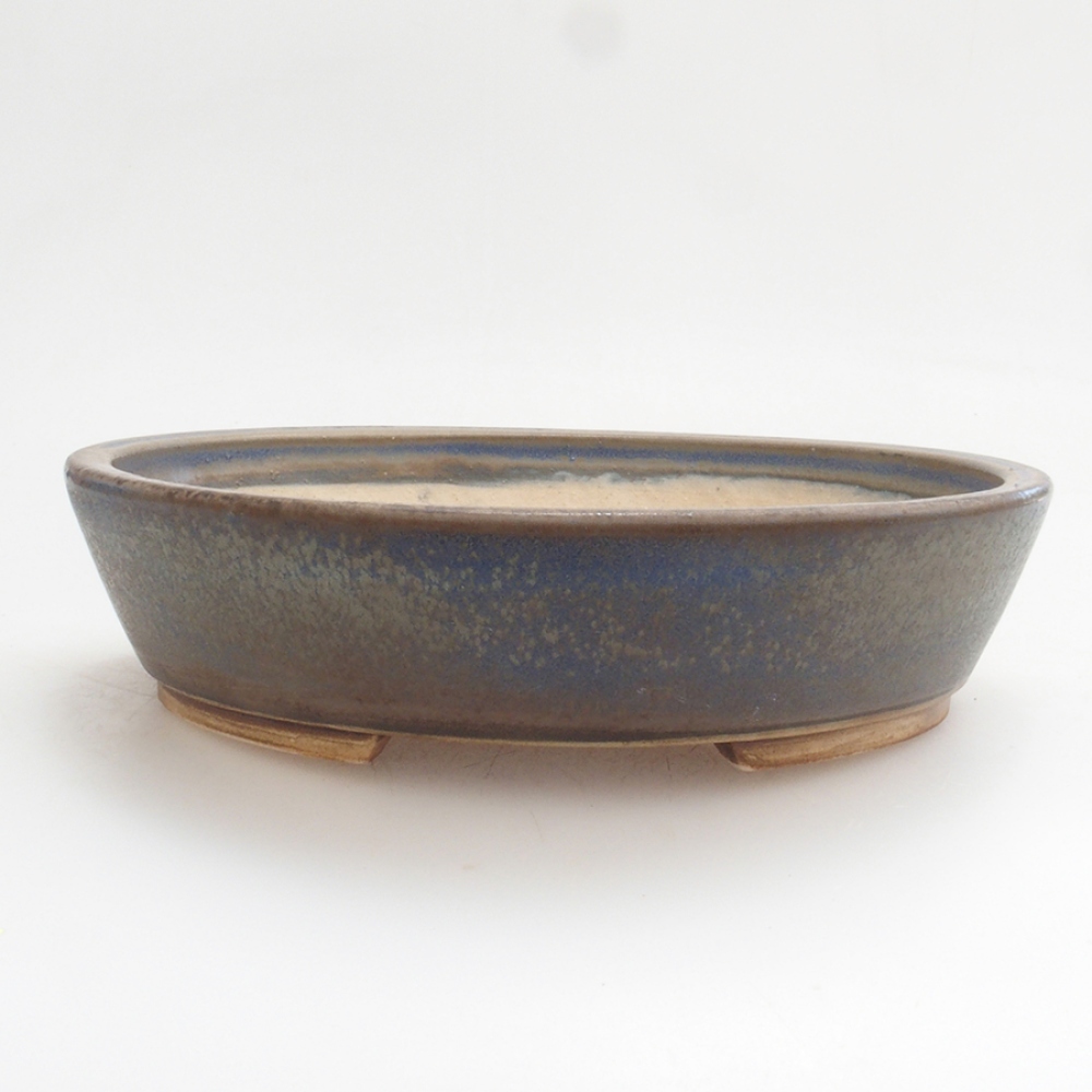 Ceramiczna miska do bonsai 18 x 16 x 4 cm, kolor niebieski