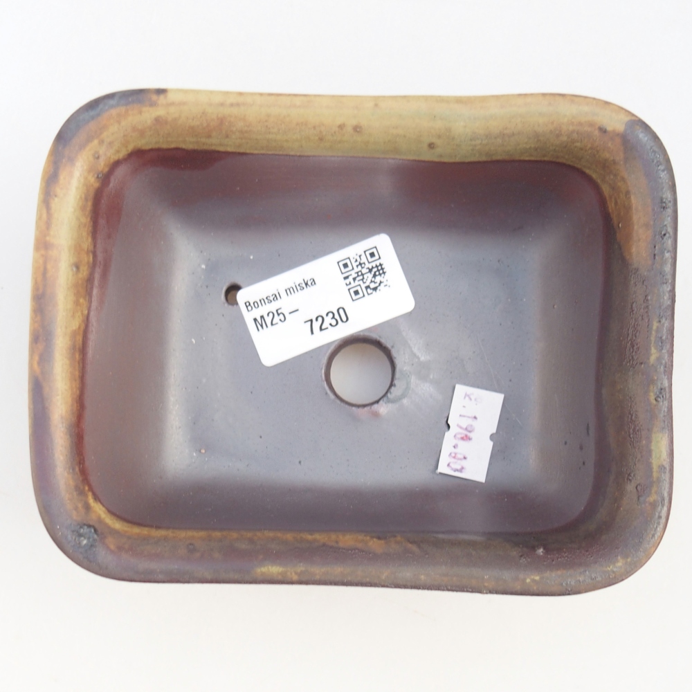 Ceramiczna miska na bonsai 13 x 10 x 5,5 cm, brązowa