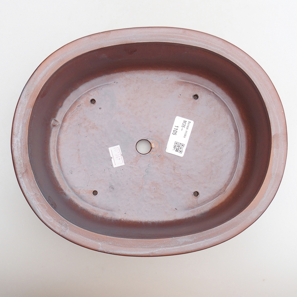 Ceramiczna miska do bonsai 25 x 20,5 x 8 cm, kolor metaliczny