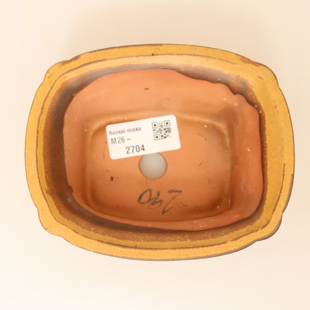 Ceramiczna miska  13 x 10,5 x 5,5 cm, kolor żółty