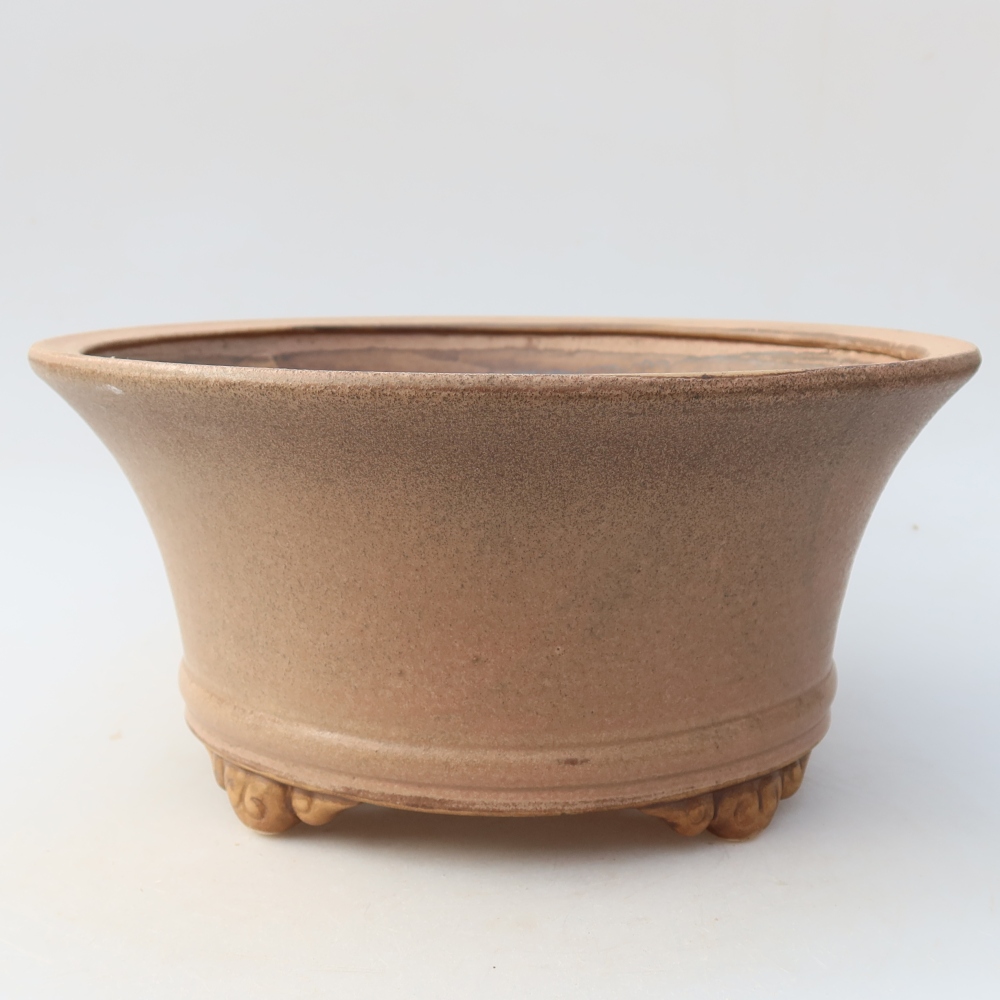 Ceramiczna miska do bonsai 24,5 x 24,5 x 11,5 cm, kolor różowy