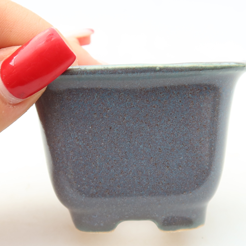 Ceramiczna miseczka do bonsai 6,5 x 6,5 x 5 cm, kolor szary