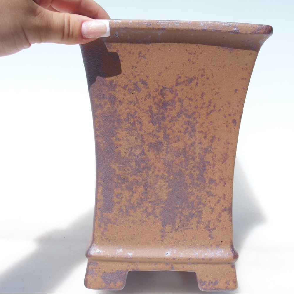 Miska 15 x 15 x 20,5 cm brązowa