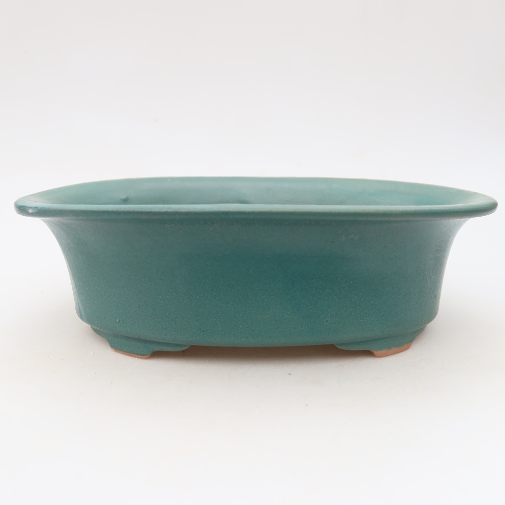 Ceramiczna miska do bonsai 22,5 x 17,5 x 6,5 cm, kolor niebieski
