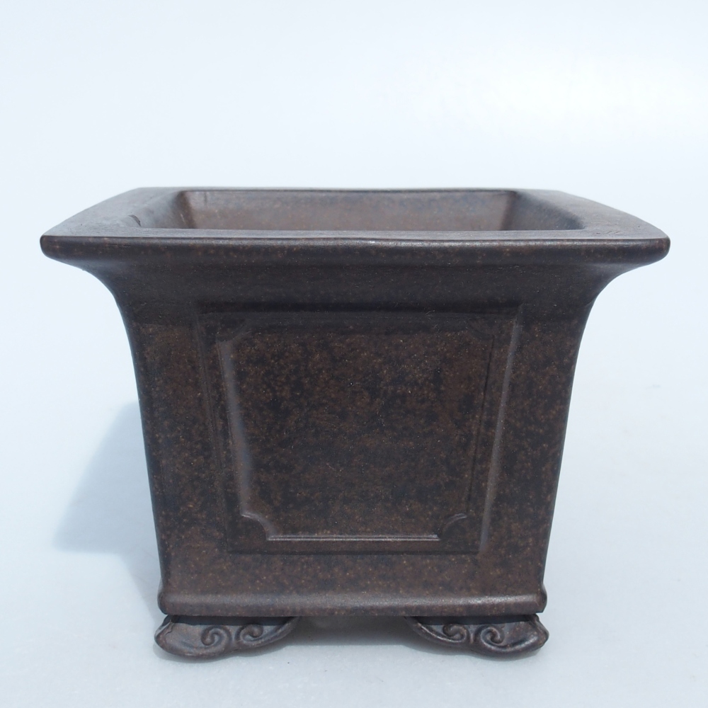 Miska 11,5 x 11,5 x 9 cm brązowa ochra