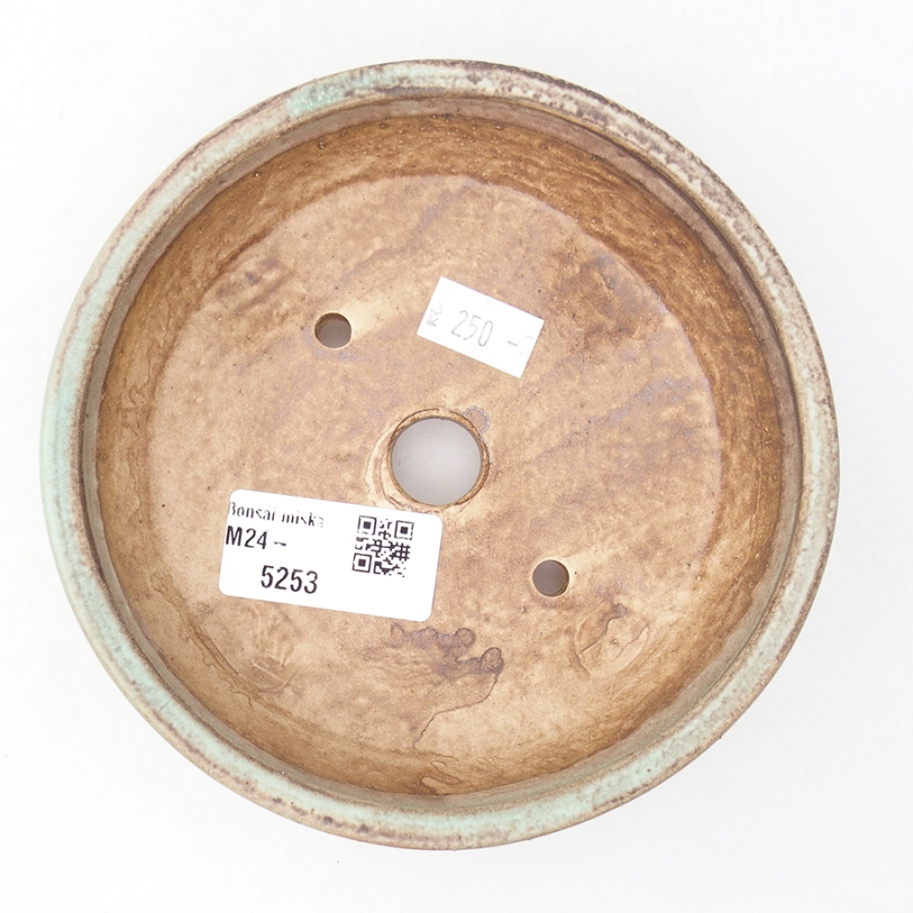 Ceramiczna miska do bonsai 13,5 x 13,5 x 4 cm, kolor zielony