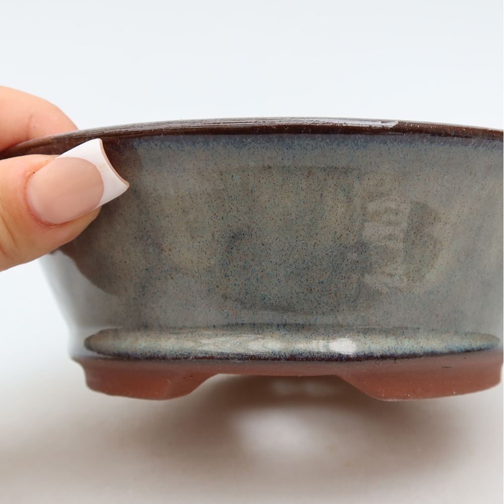Ceramiczna miska do bonsai 15 x 15 x 5,5 cm, szara