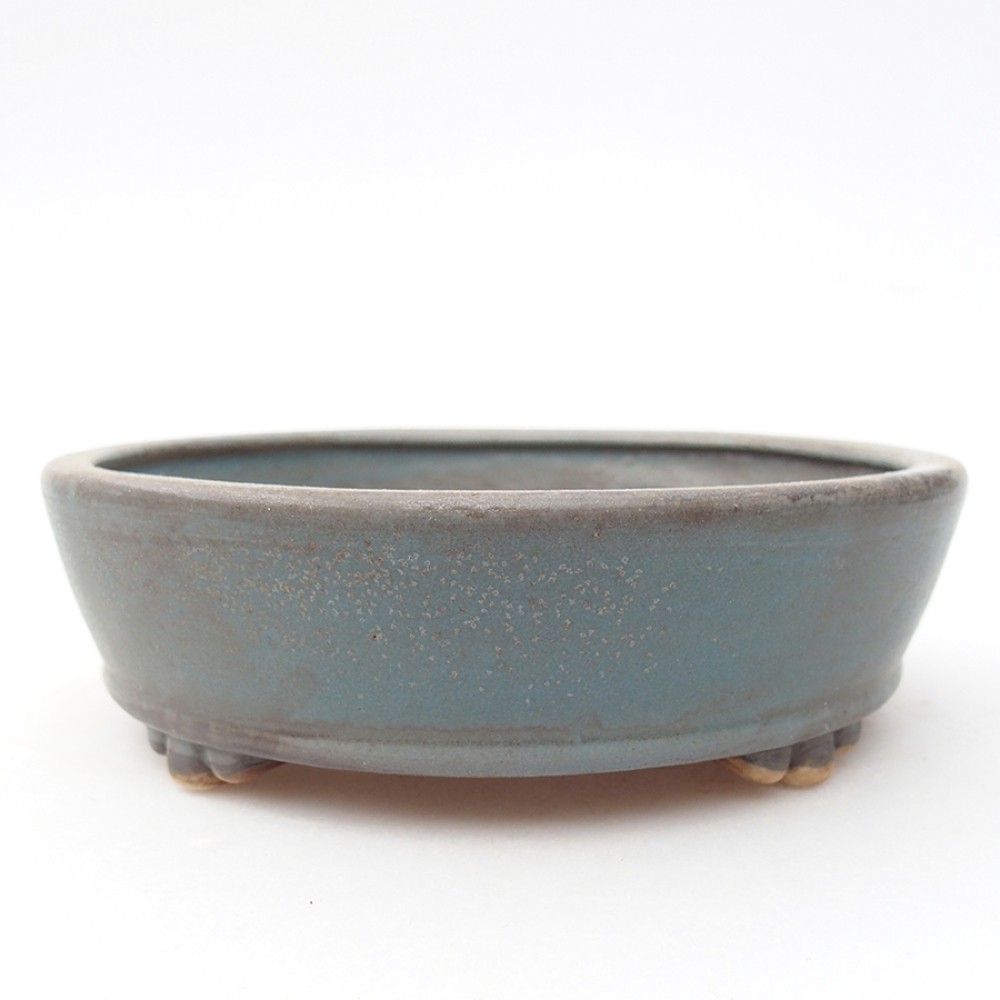 Ceramiczna miska do bonsai 13,5 x 13,5 x 4 cm, kolor niebieski