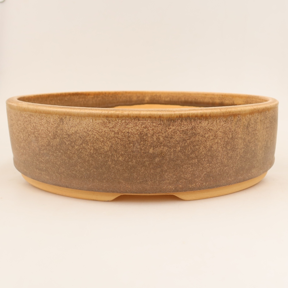 Ceramiczna miska do bonsai 31 x 31 x 8 cm, kolor brązowy