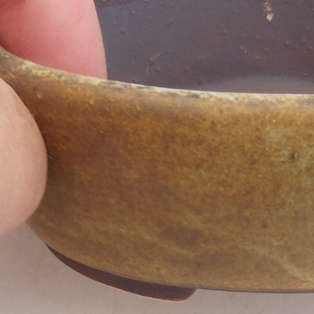 Ceramiczna miska do bonsai 9,5 x 8 x 3 cm, kolor zielony
