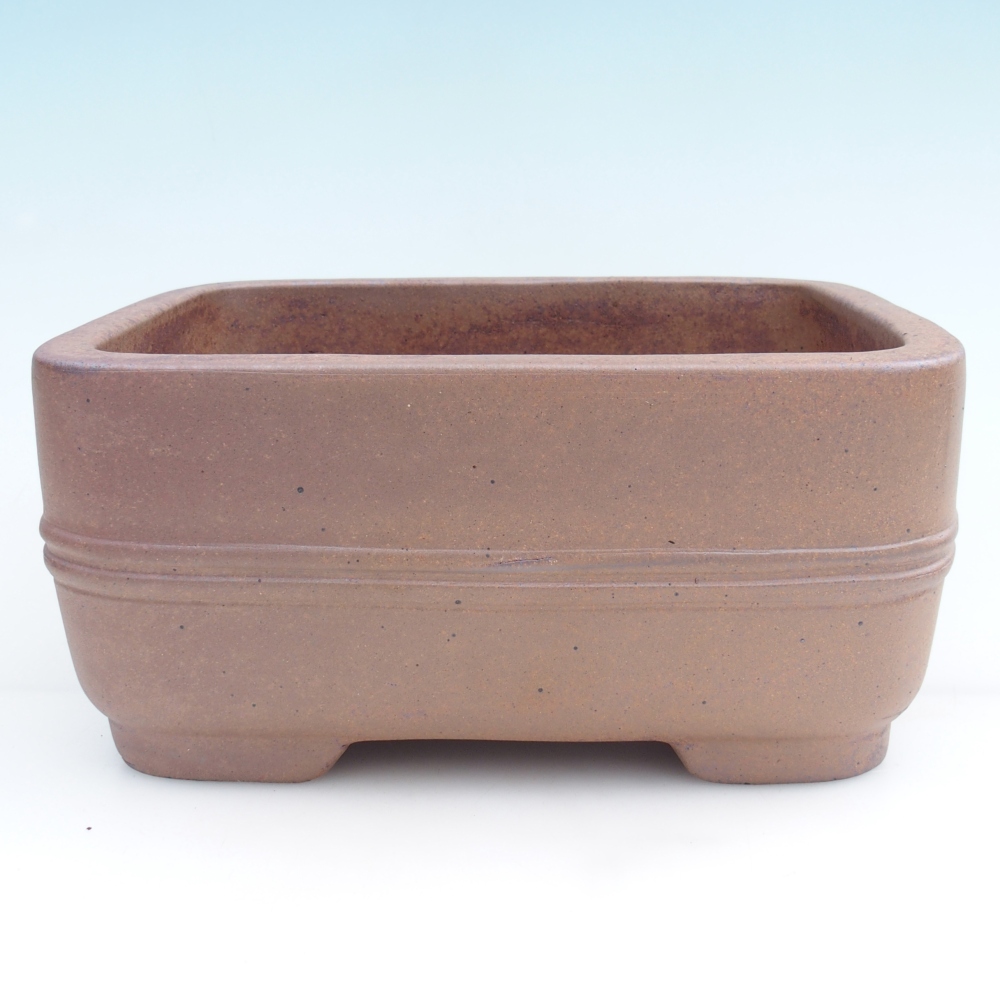 Ceramiczna miska do bonsai 26 x 20,5 x 12 cm, brązowa