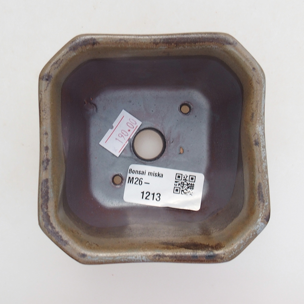 Ceramiczna miska do bonsai 10 x 10 x 6 cm, szara