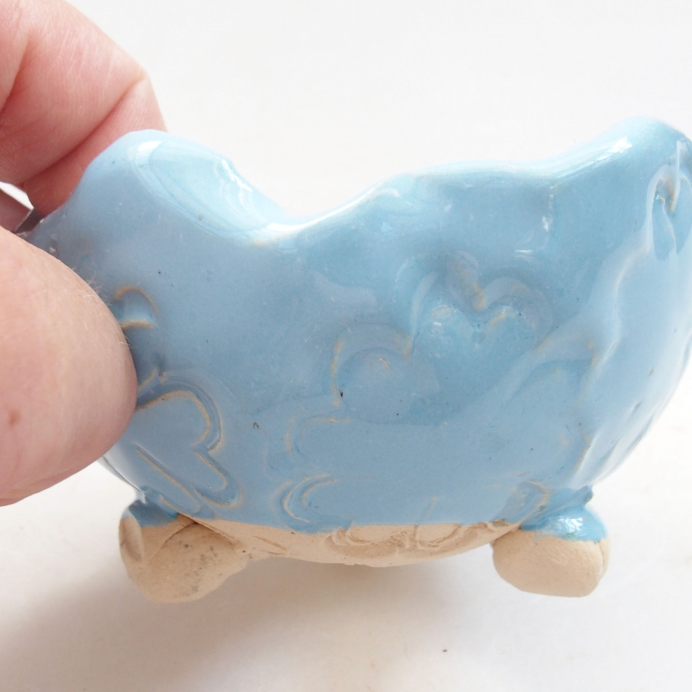 Muszla ceramiczna 7 x 7 x 6 cm, kolor niebieski