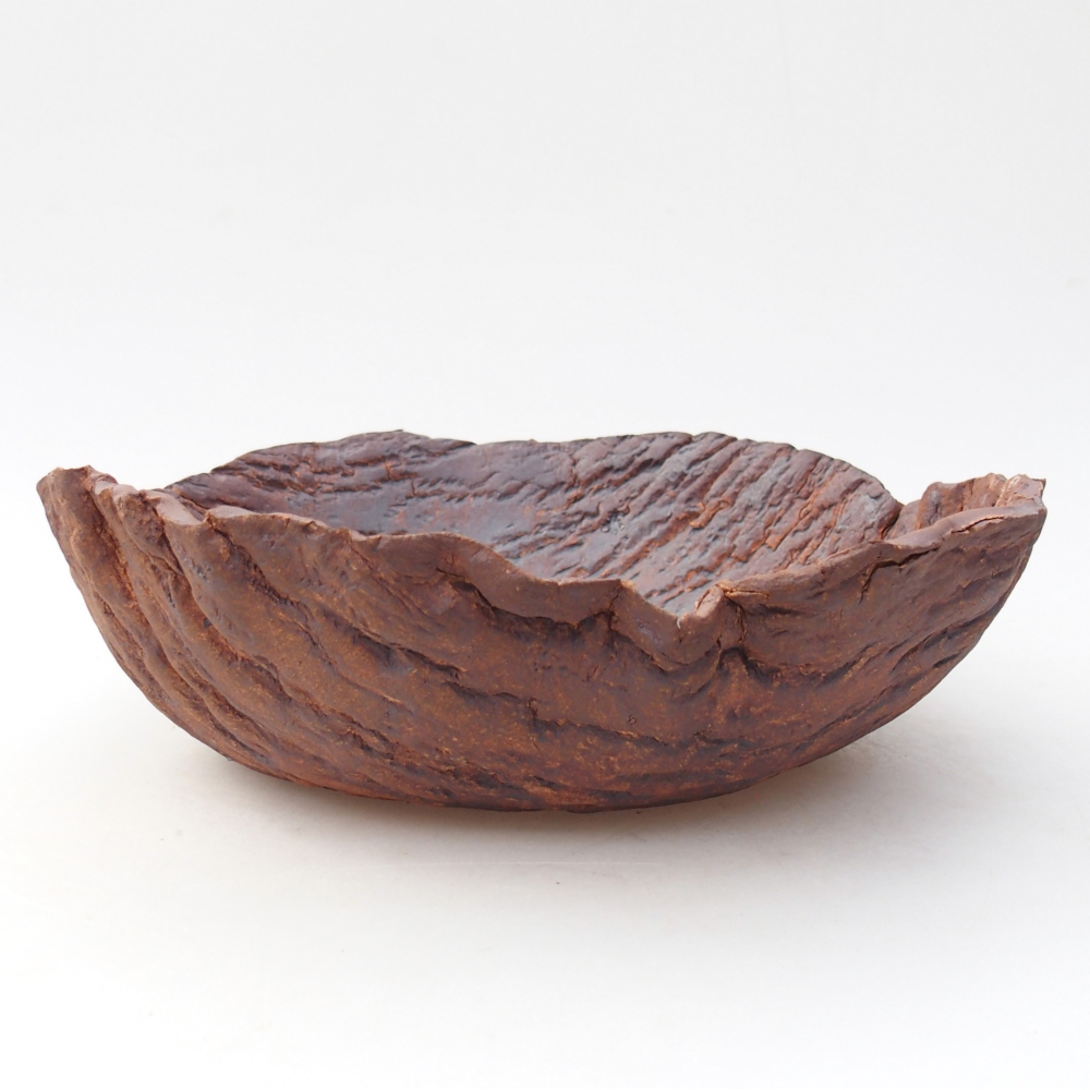 Ceramiczna muszla 23 x 23 x 7 cm, kolor brązowy