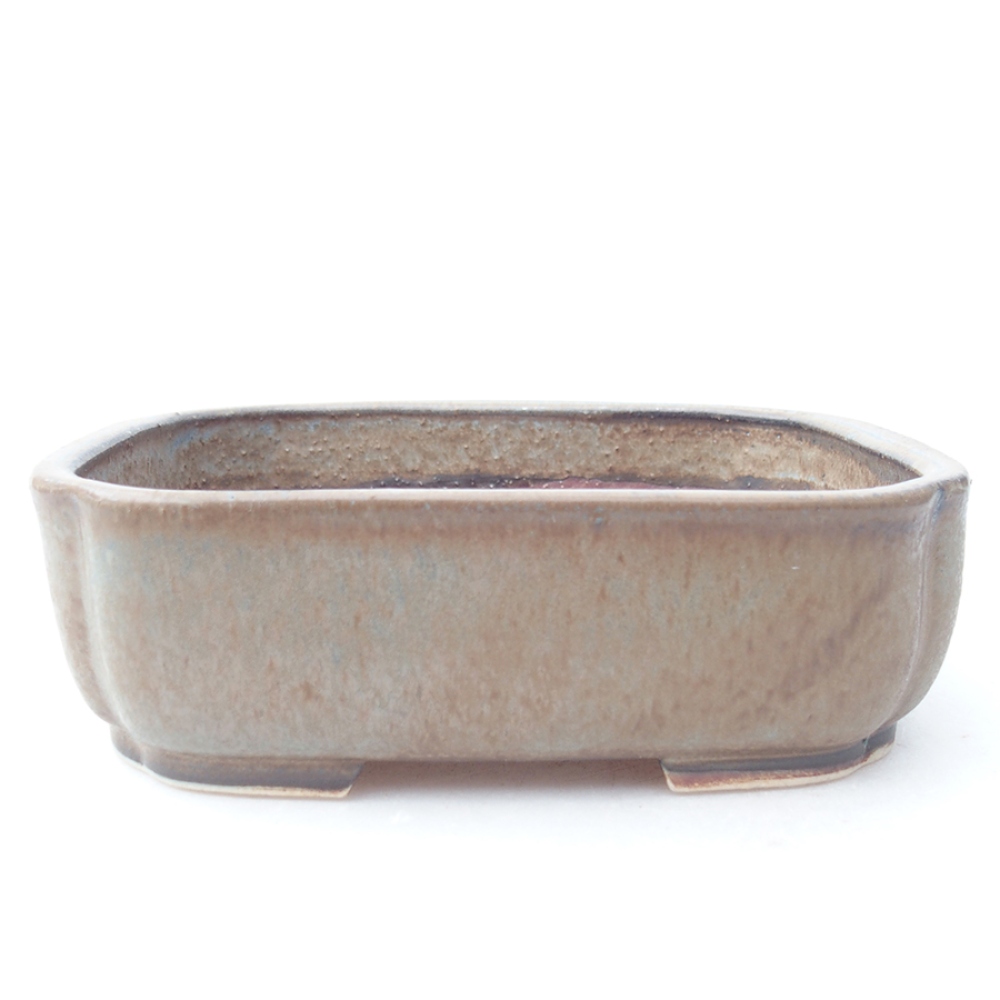 Ceramiczna miska do bonsai 13,5 x 12 x 4 cm, kolor niebieski