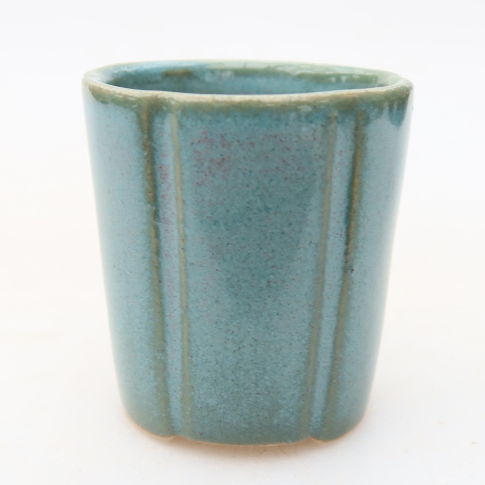 Ceramiczna miseczka do bonsai 4 x 4 x 4,5 cm, kolor niebieski