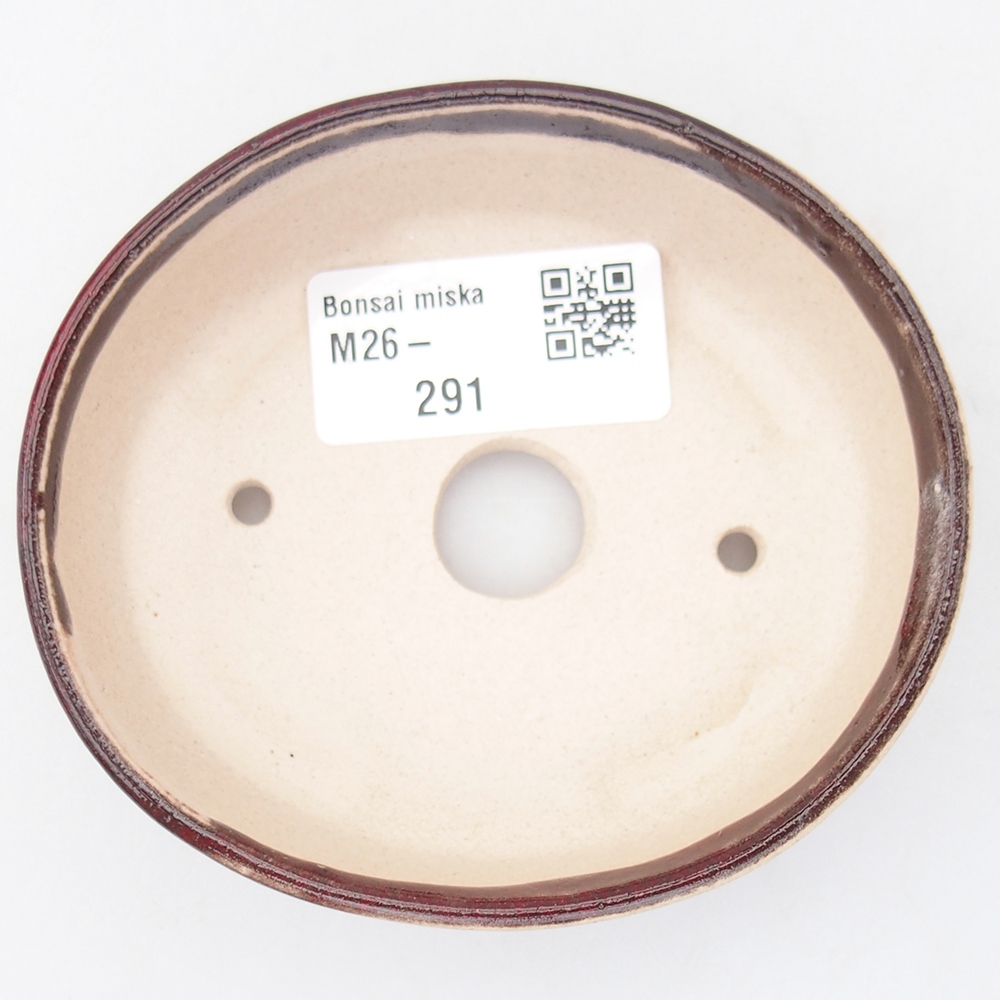Mini miska do bonsai 9,5 x 8,5 x 3 cm, kolor czerwony