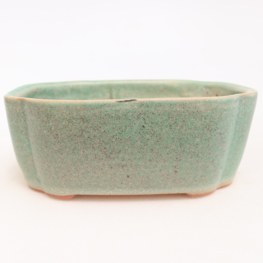 Ceramiczna miska do bonsai 12,5 x 10 x 4,5 cm, kolor zielony