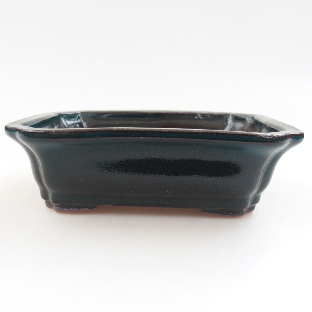 Ceramiczna miska bonsai 13 x 10,5 x 4 cm, kolor zielony