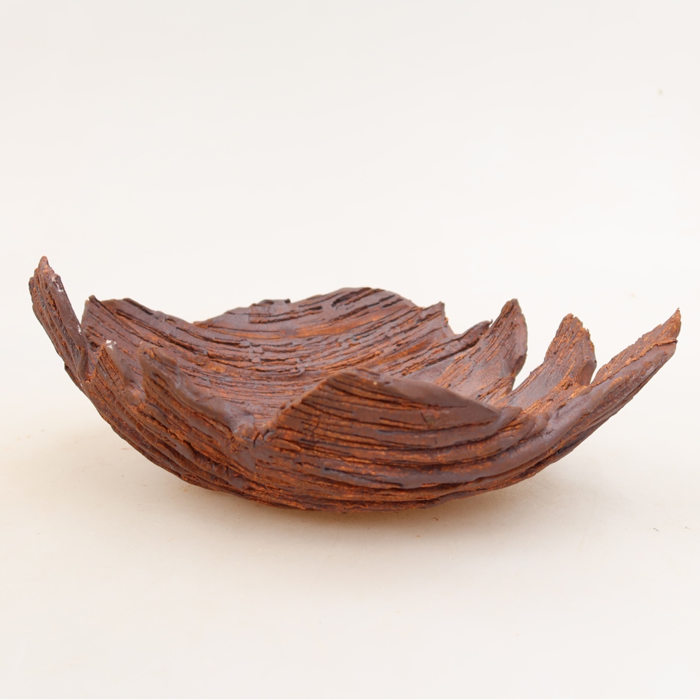 Ceramiczna skorupa  19 x 14 x 7 cm, kolor brązowy