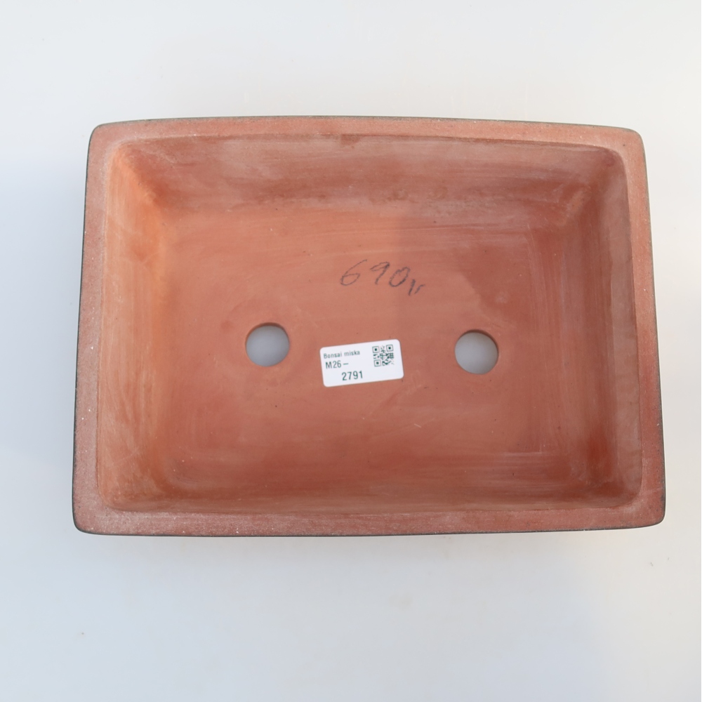Ceramiczna miska  25,5 x 19 x 7 cm, kolor ceglasty