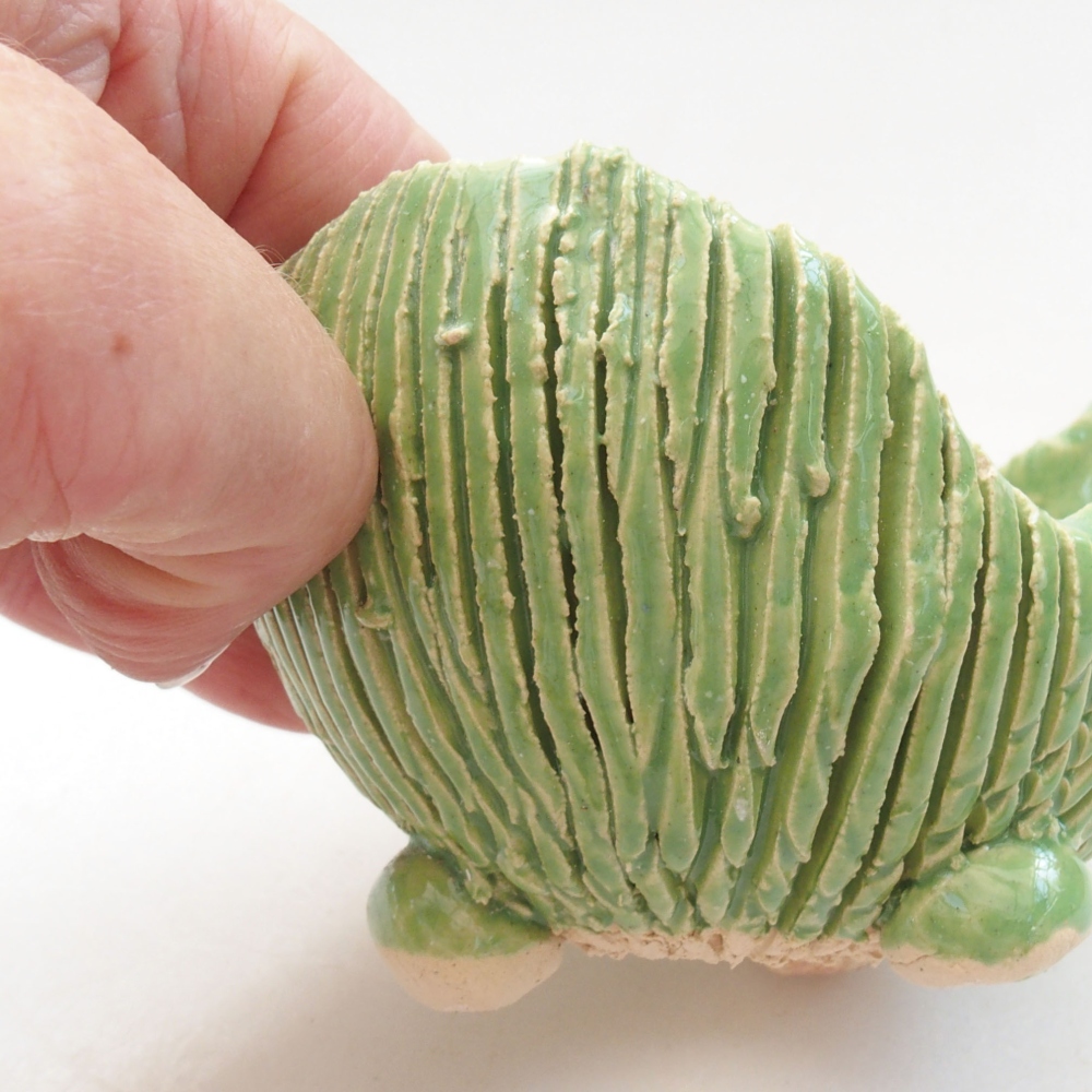 Muszla ceramiczna 7,5 x 7,5 x 5,5 cm, kolor zielony