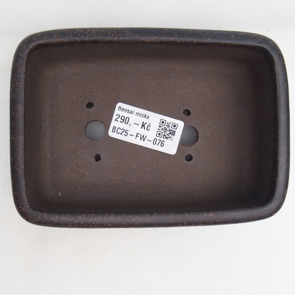 Ceramiczna miska do bonsai 14 x 10 x 4,5 cm, kolor brązowo-ochrowy