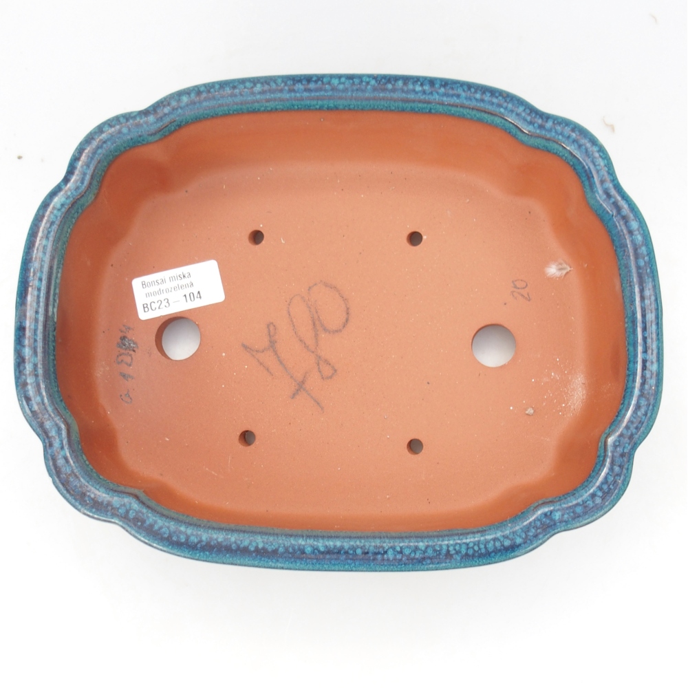 Miska 26 x 21 x 6,5 cm niebiesko-zielona