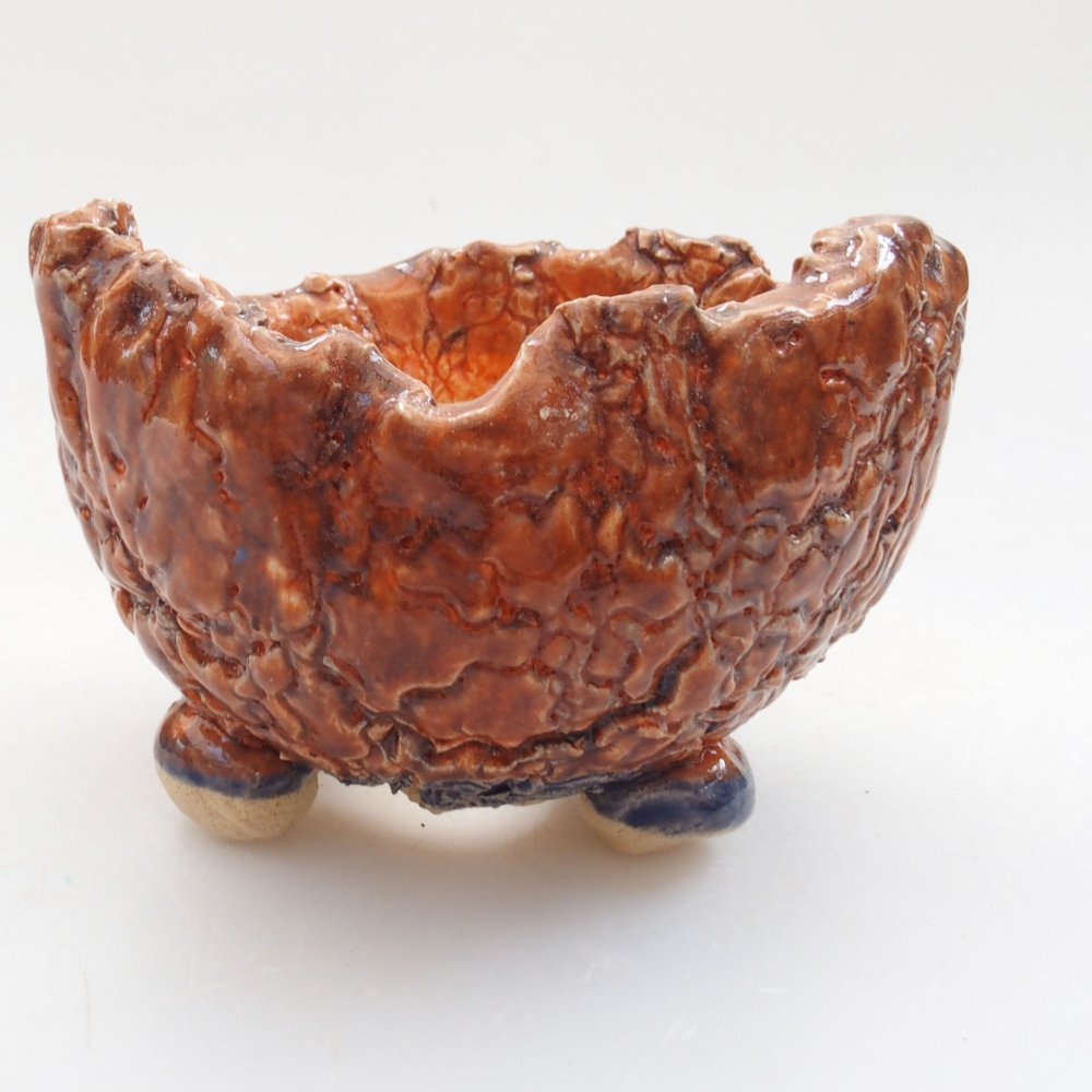 Muszla ceramiczna 8 x 7,5 x 6 cm, kolor brązowy