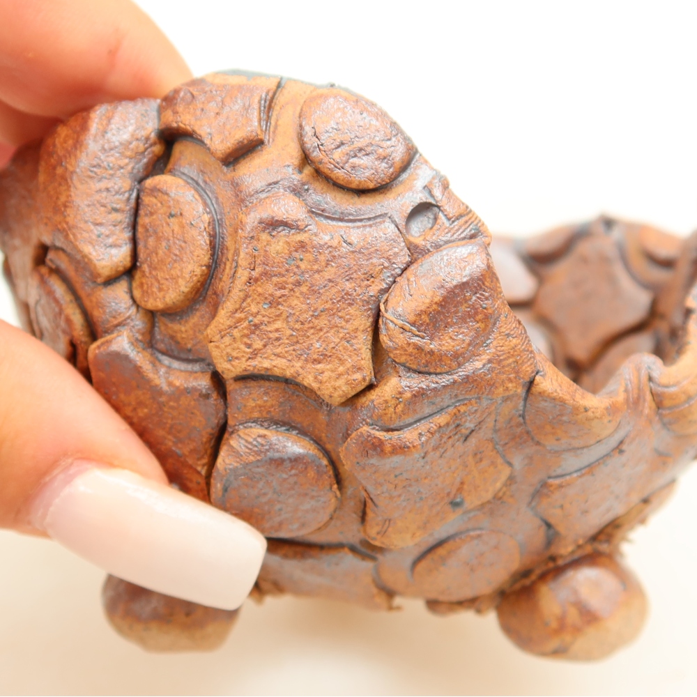 Ceramiczna skorupa  9 x 8 x 5,5 cm, kolor brązowy