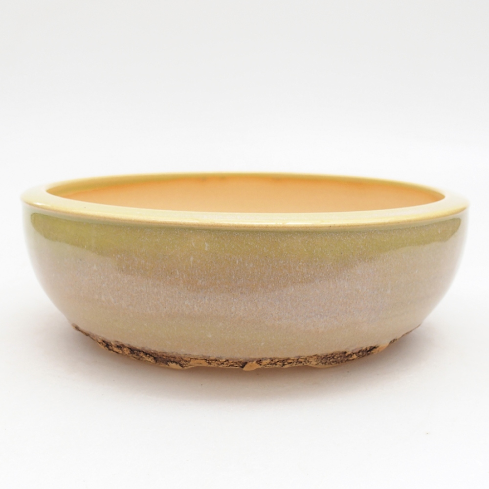 Ceramiczna miska do bonsai 18 x 18 x 6 cm, kolor zielony