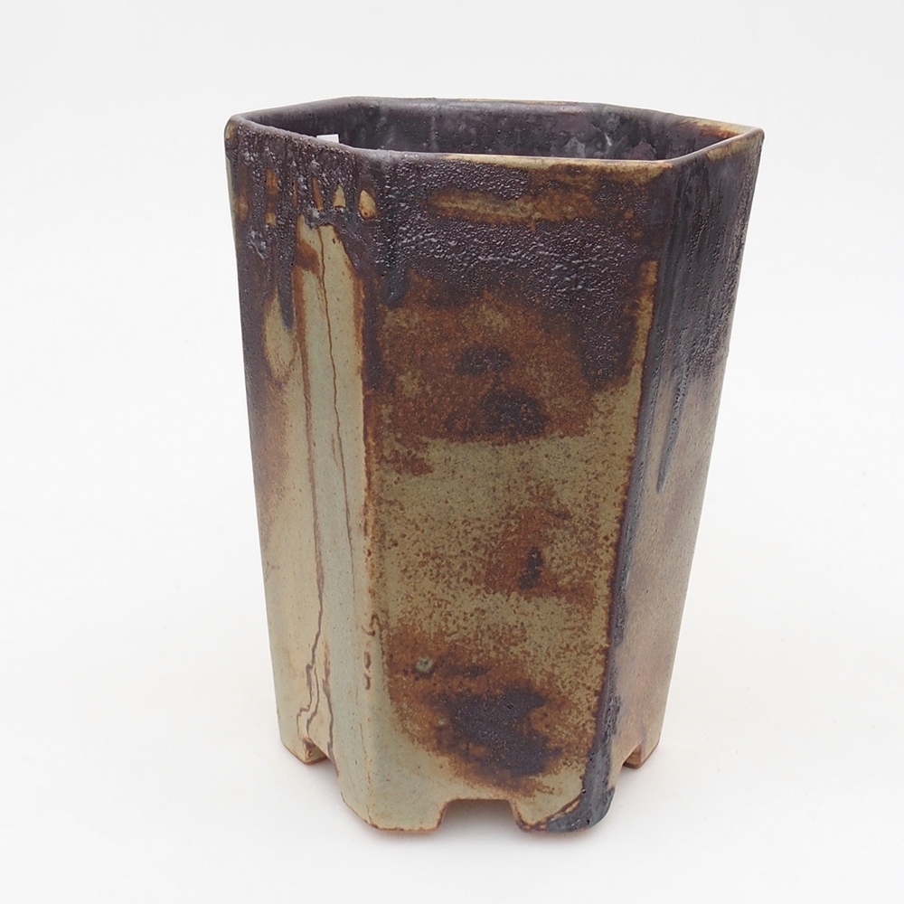 Ceramiczna miska do bonsai 13 x 11,5 x 17 cm, zielona