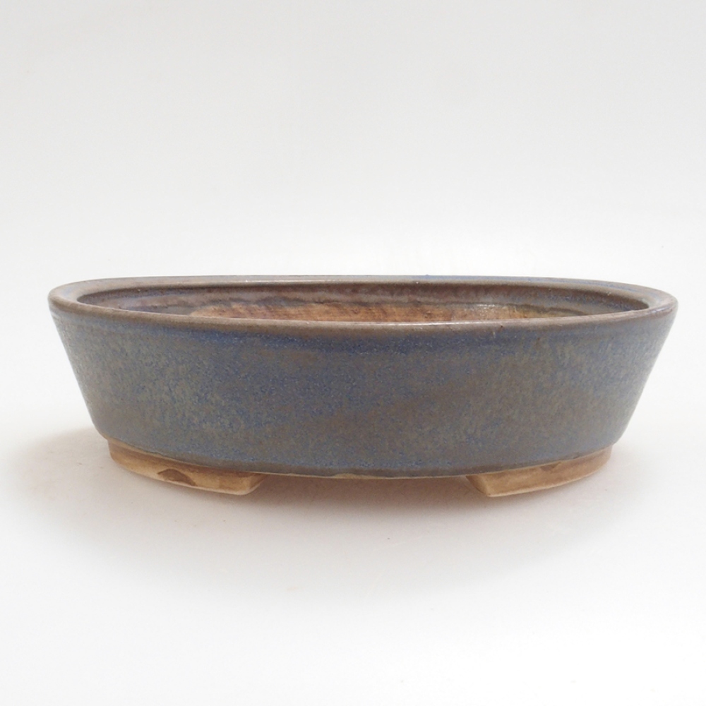 Ceramiczna miska do bonsai 15 x 13,5 x 3,5 cm, kolor niebieski