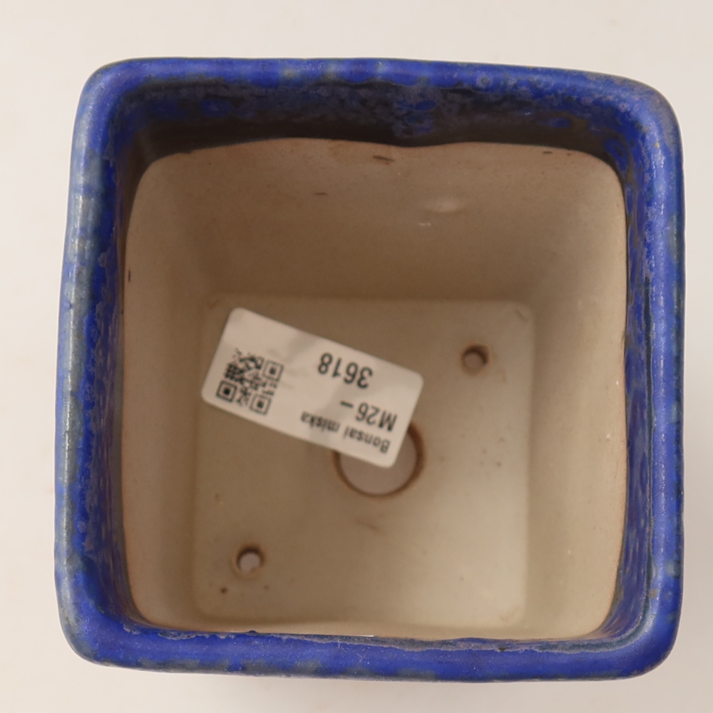 Ceramiczna miska do bonsai 9 x 9 x 11,5 cm, kolor niebieski