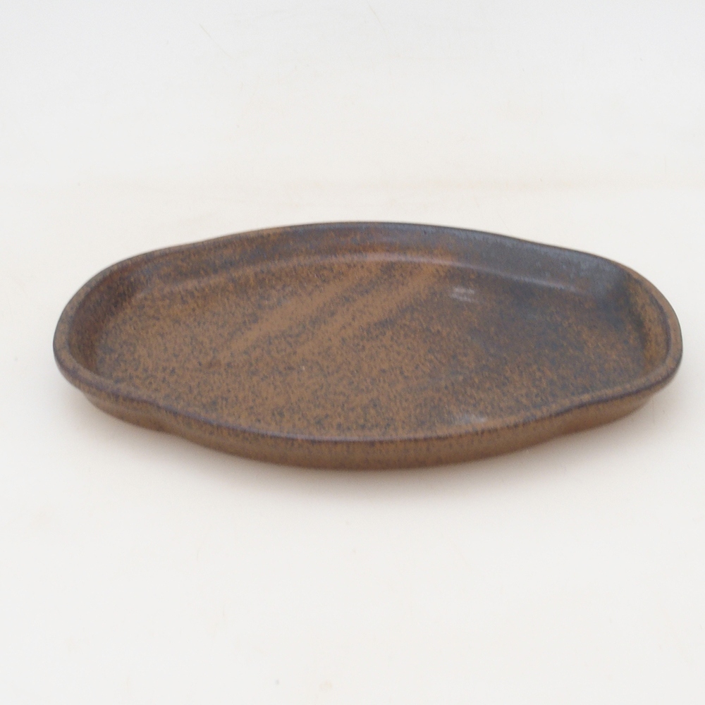 Miska ceramiczna H75 - 18,5 x 13 x 1,5 cm - brązowa