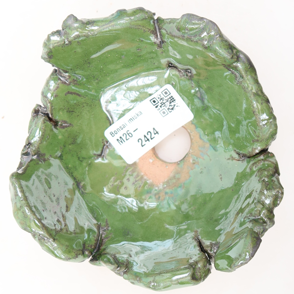 Ceramiczna skorupka  12 x 11 x 6,5 cm, kolor zielony