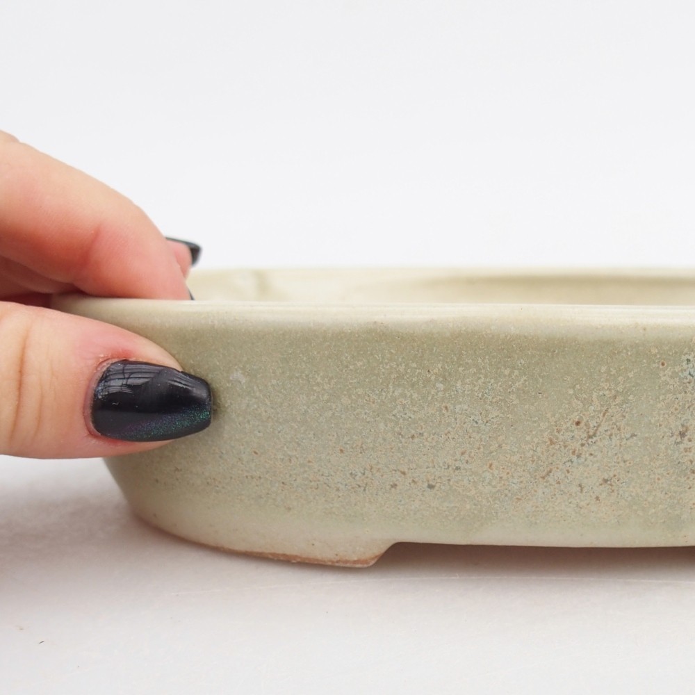 Ceramiczna miska na bonsai 17 x 14 x 4 cm, zielona