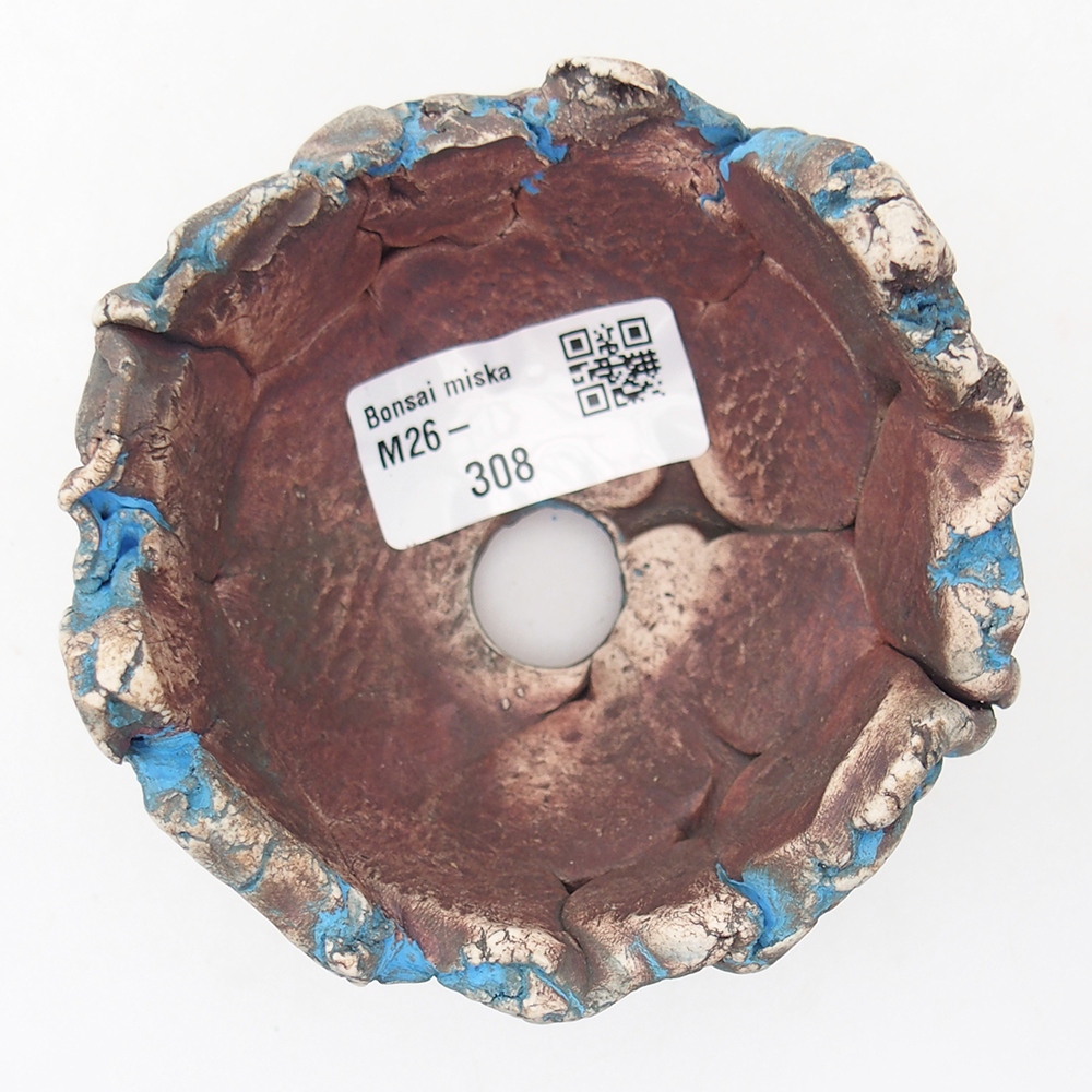 Ceramiczna muszla 9 x 9 x 7 cm, kolor niebieski