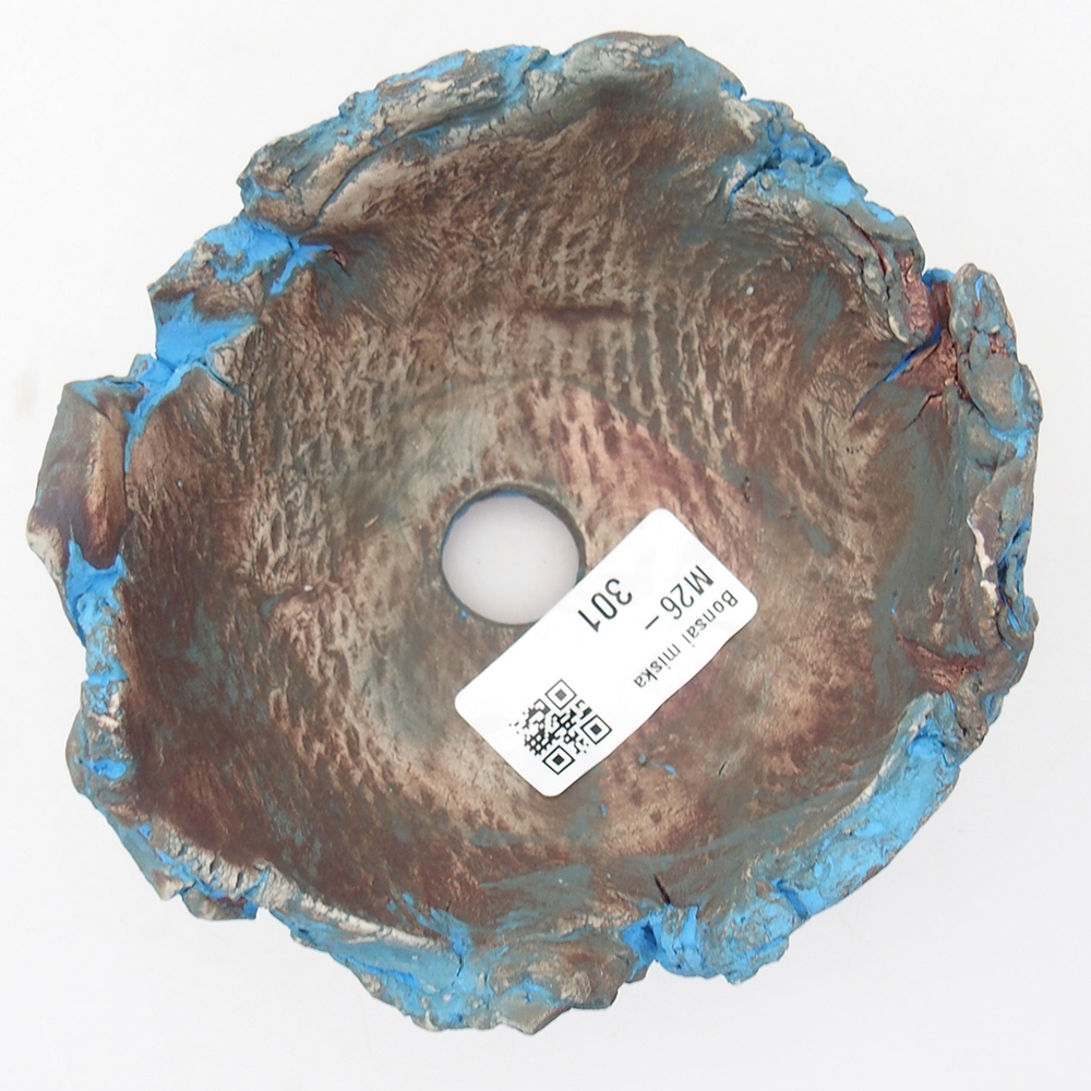 Ceramiczna muszla 11 x 11 x 6,5 cm, kolor niebieski