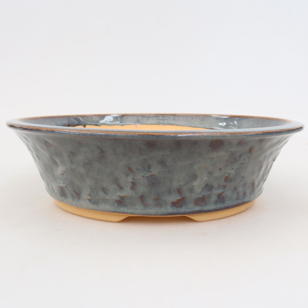 Ceramiczna miska do bonsai 25 x 25 x 6,5 cm, kolor szary