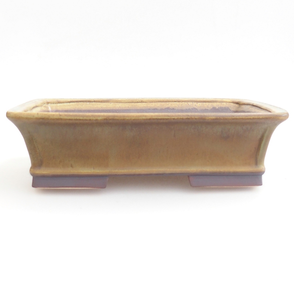 Ceramiczna miska na bonsai 29,5 x 25 x 7,5 cm, zielona
