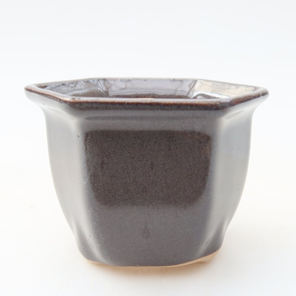 Ceramiczna miska do bonsai 7 x 6,5 x 5 cm, kolor szary