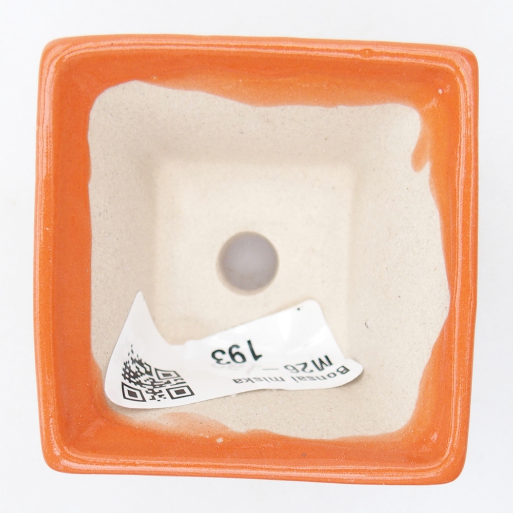 Mini miska do bonsai 5,5 x 5,5 x 3 cm, pomarańczowa