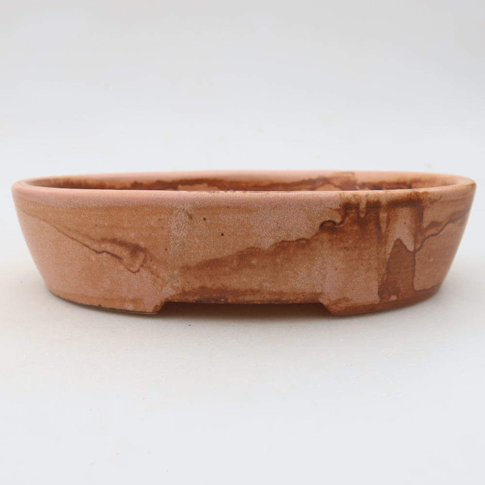Ceramiczna miska na bonsai 17 x 14 x 4 cm, różowa