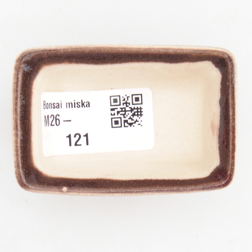 Mini miska do bonsai 6,5 x 4,5 x 2,5 cm, kolor czerwony