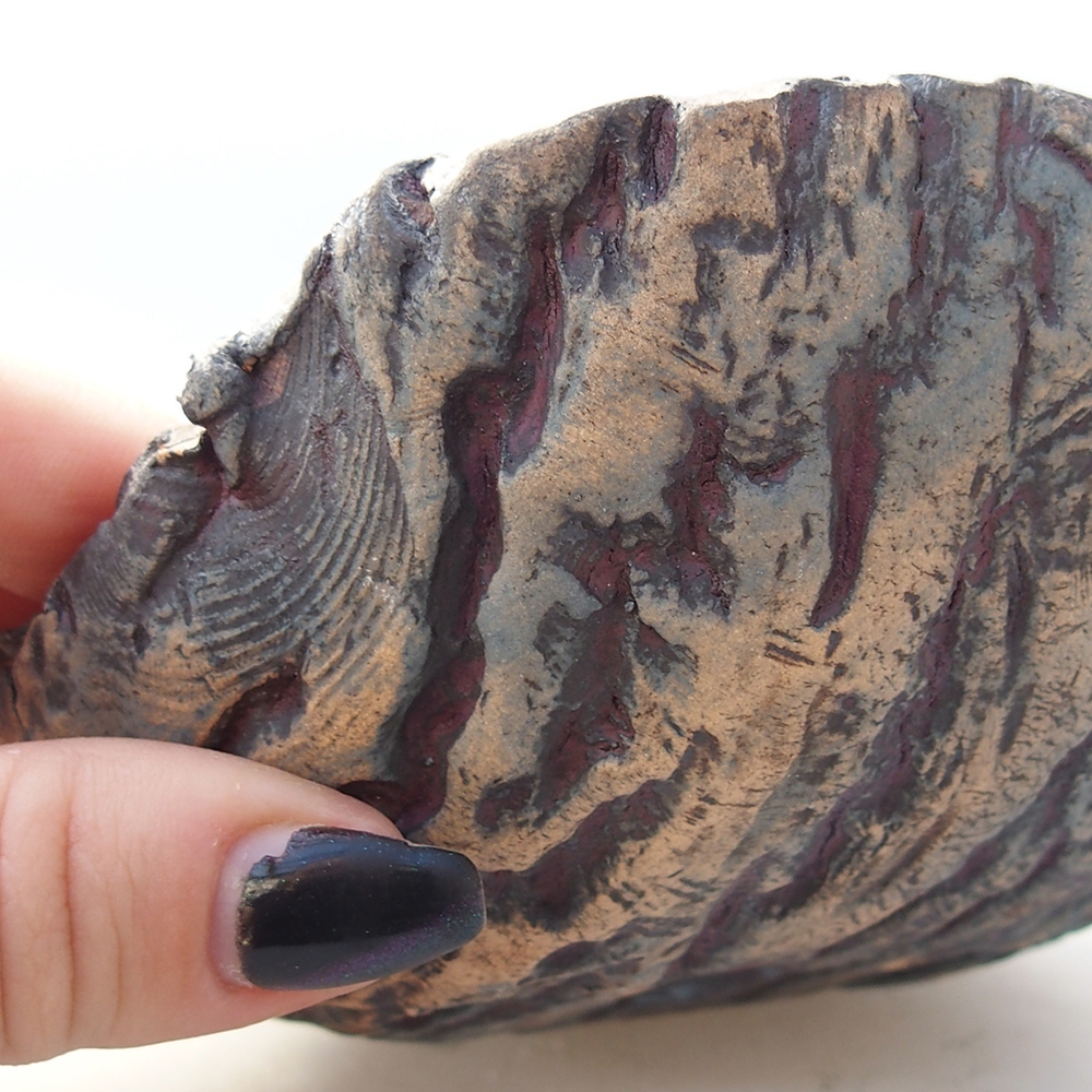 Ceramiczna skorupa 13 x 12,5 x 7 cm, kolor fioletowy