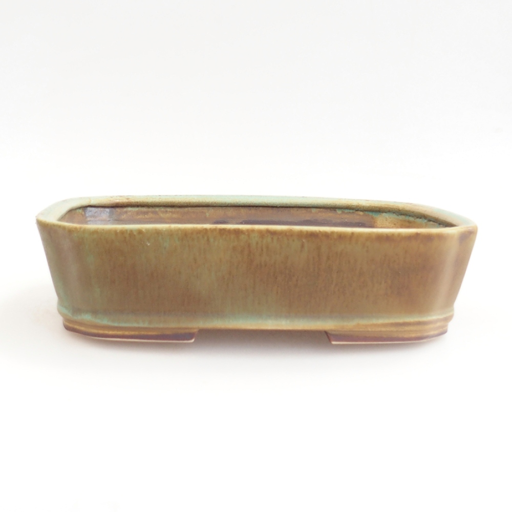 Ceramiczna miska do bonsai 24 x 20,5 x 6 cm, zielona