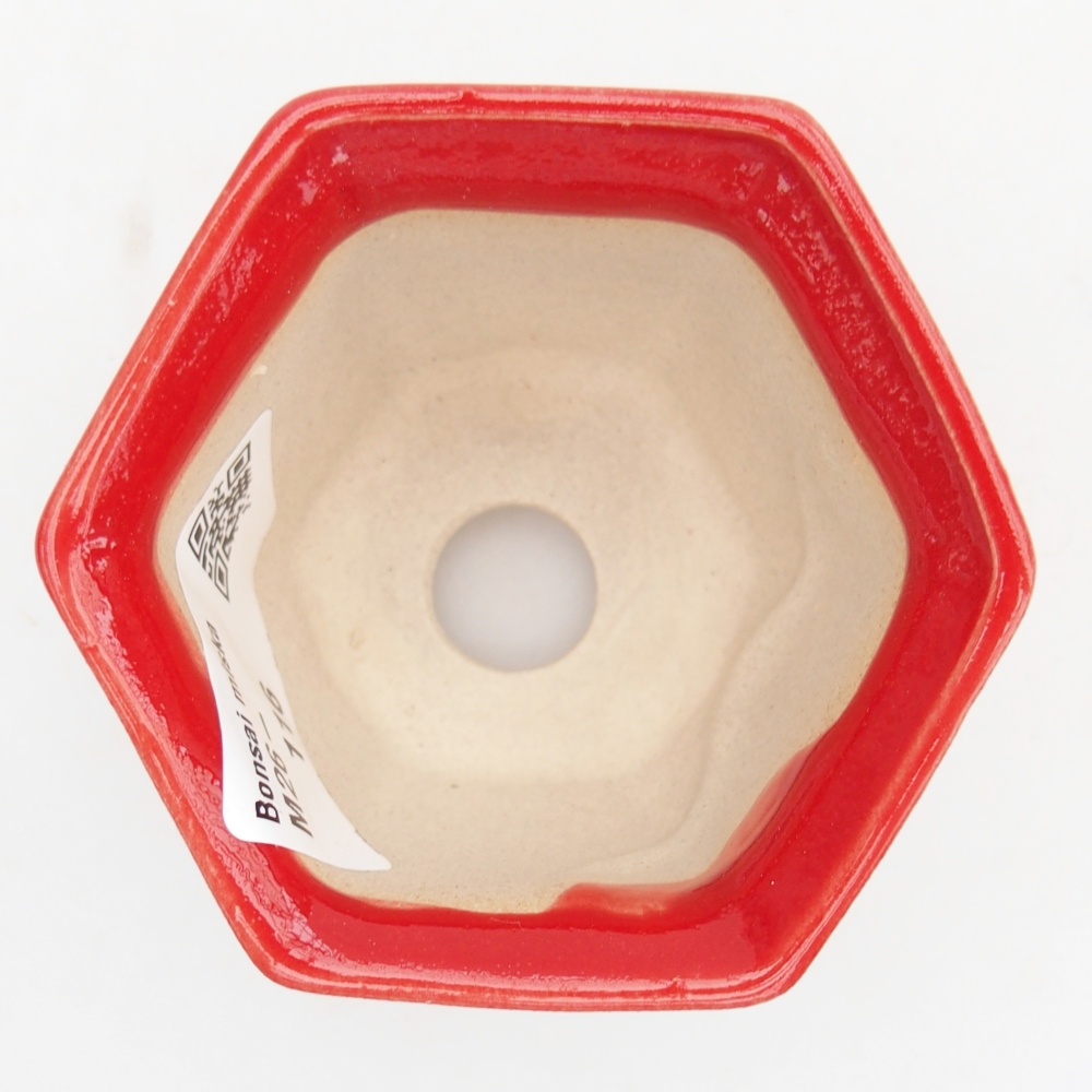 Mini miska do bonsai 7 x 6,5 x 5 cm, kolor czerwony