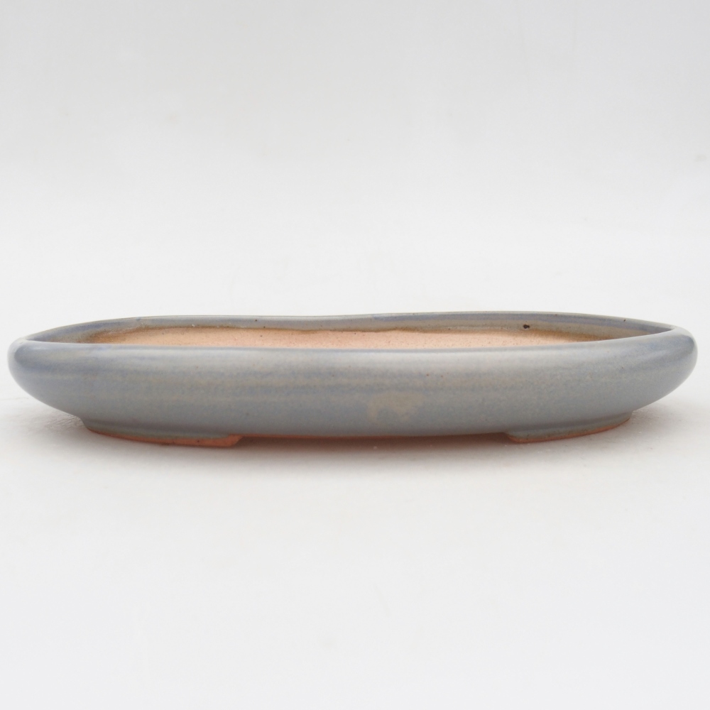 Ceramiczna miska do bonsai 22 x 17 x 3 cm, kolor niebieski